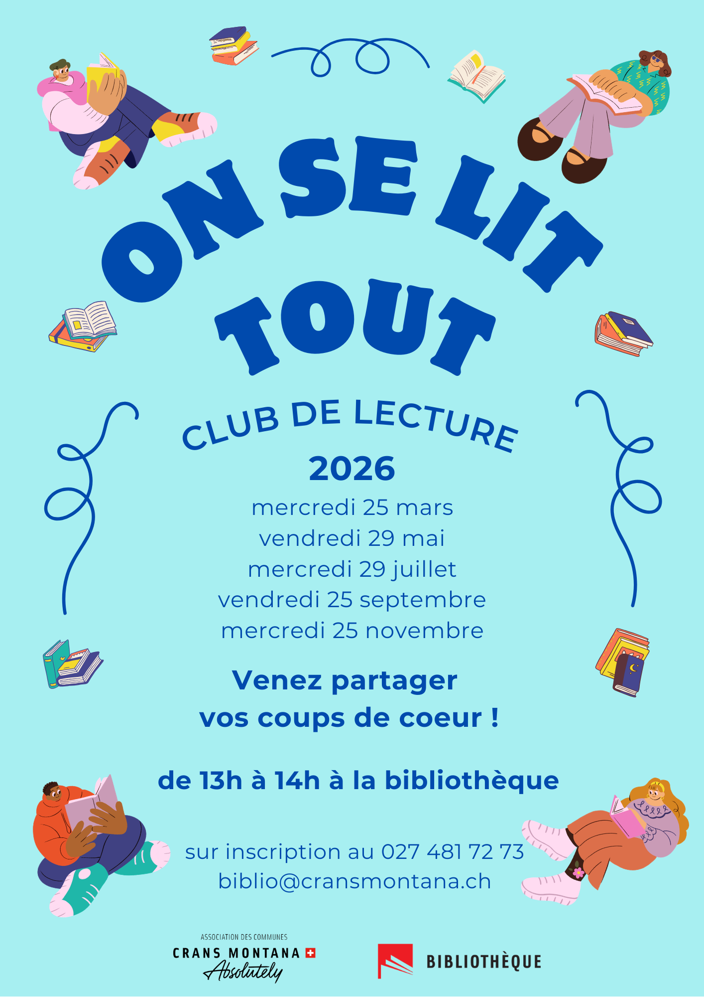 club lecture dates 2026 Affiche (1)