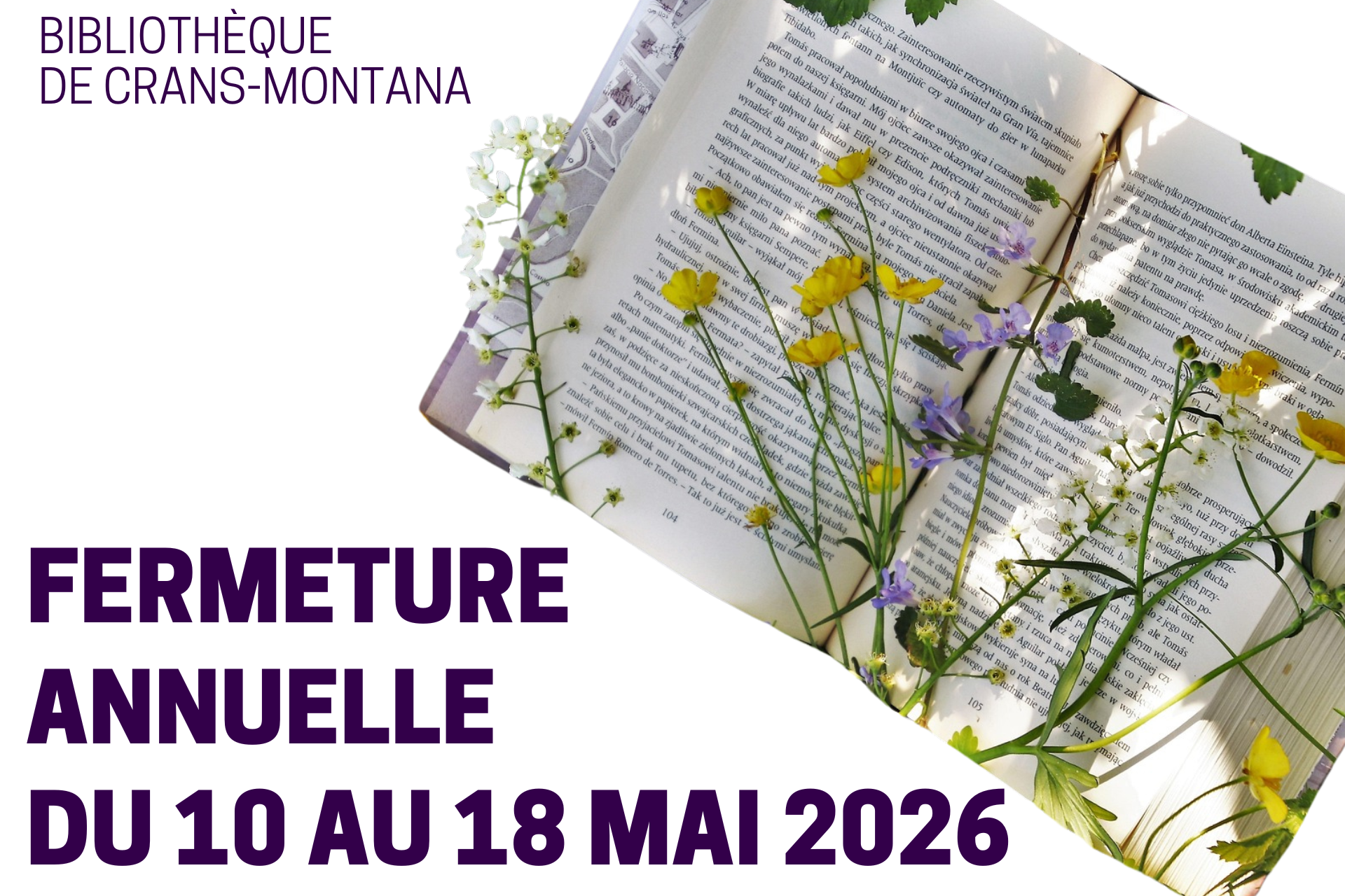 Fermeture annuelle 2026 paysage